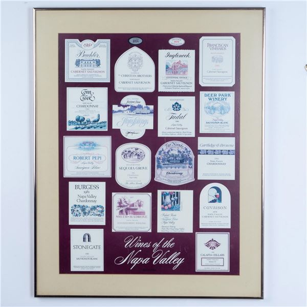 J. Michael Orr (Aft.) Wines of the Napa Valley Framed Poster