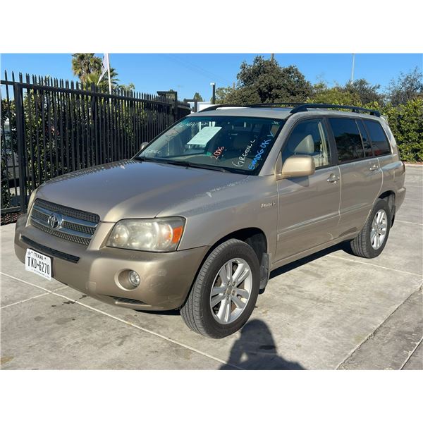 TOYT HIGHLANDER 2006 APP-DUP-T DON SMOG