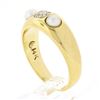 Image 9 : Antique 14k Yellow Gold 0.28 ctw European Diamond w/ 3.9mm Pearl Accents Band Ri