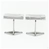 Image 5 : Men's Designer L&M 14k White Gold Fancy Oyster Bracelet Link Swivel Cufflinks