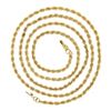 Image 3 : Unisex 14K Yellow Gold 30" Long 3.2mm Polished Solid Rope Chain Necklace 25.47g