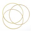 Image 5 : (3) 14k Yellow Gold 7.5" Polished & Textured Slip On Stack Bangle Bracelet Set