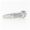 Image 5 : Vintage Platinum 1.35 ctw Floating Diamond w/ Accents Hand Engraved Work Band Ri