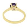 Image 6 : NEW 14K Yellow Gold 1.03 ctw Round Prong Amethyst Petite Classic Solitaire Ring