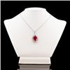 Image 2 : 9.77 ctw Pink Tourmaline and 1.07 ctw Diamond Platinum Pendant