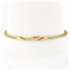 Image 3 : 14k Two Tone Gold 7.5" 3.1mm Fancy Polished Unique Twisted Link Chain Bracelet