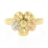 Image 4 : 18k Multi Tone Gold Detailed Polished Finish Multicolor Buttercup Flower Ring