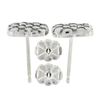 Image 2 : 18k White Gold 0.24 ctw Mosaic Prong Set Diamond Cushion Shape Stud Earrings