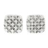 Image 5 : 18k White Gold 0.24 ctw Mosaic Prong Set Diamond Cushion Shape Stud Earrings
