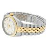 Image 6 : Rolex Mens Silver Index 2T Yellow Gold And Steel Datejust Wristwatch 36MM