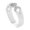 Image 7 : 14k White Gold 0.23 ctw Diamond Interlocking Open Circular Link Design Band Ring