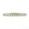 Image 4 : Antique Art Deco 18k White Gold Engraved Wheat Work Eternity Wedding Band Ring