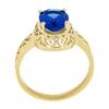 Image 8 : NEW 14k Gold 2.0 ctw Violet Blue Oval Tanzanite w/ Scroll Open Work Solitaire Ri