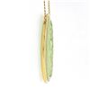 Image 4 : 25" Vintage 14k Gold Large Carved Pierced Green Jade Medallion Pendant Necklace