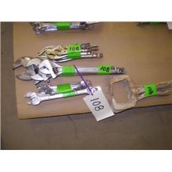 QUANTITY OF COMBINATION END WRENCHES, CRESCENT WRENCHES, VISE GRIPS, & VISE GRIP CLAMPS