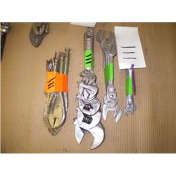 QUANTITY OF OPEN END WRENCHES, CRESCENT WRENCHES, & VISE GRIPS