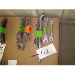 QUANTITY OF ASSORTED WRENCHES, CRESCENT WRENCHES, & VISE GRIPS