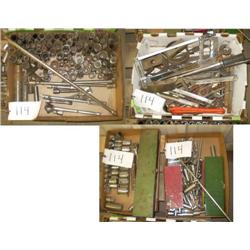 PALLET CONSISTING OF ASSORTED SIZE SOCKETS, TAPS & DIES