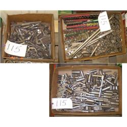 PALLET CONSISTING OF ASSORTED SIZE SOCKETS, TAPS & DIES