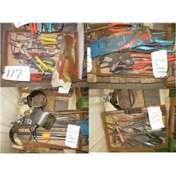 PALLET CONSISTING OF ASSORTED SCREW DRIVERS, PLIERS, HEEL BARS, & ALLEN WRENCHES