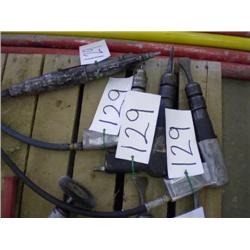 QUANTITY OF (2) AIR CHISELS, AIR DRILL, & NEEDLE SCALER