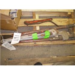 QUANTITY OF BOLT CUTTERS & PIPE WRENCHES