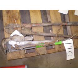 QUANTITY OF BOLT CUTTERS & PIPE WRENCHES