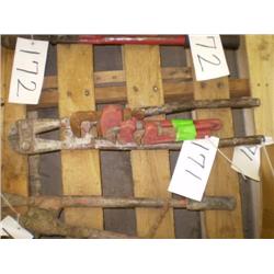 QUANTITY OF BOLT CUTTERS & PIPE WRENCHES
