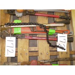QUANTITY OF BOLT CUTTERS & PIPE WRENCHES