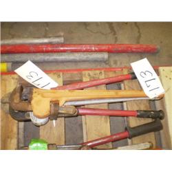 QUANTITY OF BOLT CUTTERS & PIPE WRENCHES