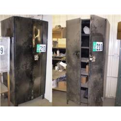 CUSTOM-BUILT 36in.W X 81in.H X 23in.DEEP 6 SHELVE STORAGE CABINET, 2 DOORS