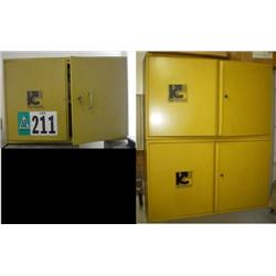 (3) YELLOW STORAGE CABINETS