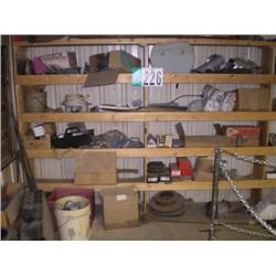 QUANTITY OF BRAKE SHOES, ELECTRIC WIRING, & ELECTIC BOXES