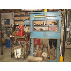 SHOP BUILT 50 TON HYDRAULIC PRESS, s/n N/A: