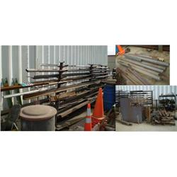 QUANTITY OF STEEL; FLAT BAR, ROUND ROD, SQUARE RECTANGULAR TUBING, ANGLE IRON, SQUARE STOCK, ETC. , 