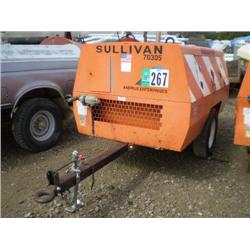 SULLIVAN D185Q PORTABLE AIR COMPRESSOR, s/n 16445A:
