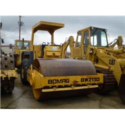 BOMAG BW213D VIBRATORY SMOOTH DRUM COMPACTOR, s/n 101400260160: