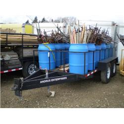ANDRUS SHOP BUILT 8ft. X 13ft. T/A BLACK PIN TRAILER, s/n 2902563 (REGISTRATION # 3850296):