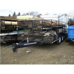 ANDRUS SHOP BUILT 8ft. X 16ft. T/A BLACK LUMBER TRAILER, s/n 2902571 (REGISTRATION # 3850300):
