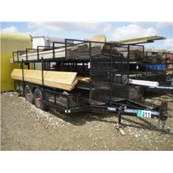 ANDRUS SHOP BUILT 8ft. X 14ft. T/A BLACK LUMBER TRAILER, s/n 2902556 (REGISTRATION # 385302):