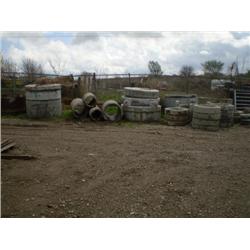 QUANTITY OF CONCRETE MANHOLE RISERS & CONCRETE PIPE