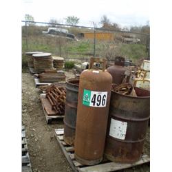 QUANTITY OF PROPANE TANKS, FORM PINS, REBAR, & WOOD DISC'S