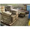 Image 1 : QUANTITY (2) PALLETS OF WOODEN BLOCKING, PALLET OF SHEET PILING, BARRELS OF ANCHOR BOLTS, & PALLET O