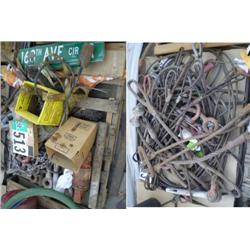 QUANTITY (2) PALLETS CONSISTING OF SWIVELS & CABLE SLINGS