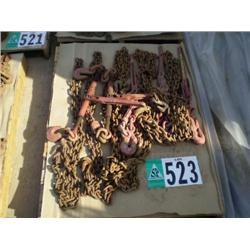 PALLET OF CHAINS & BINDERS