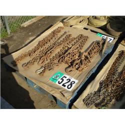 PALLET OF CHAINS & BINDERS