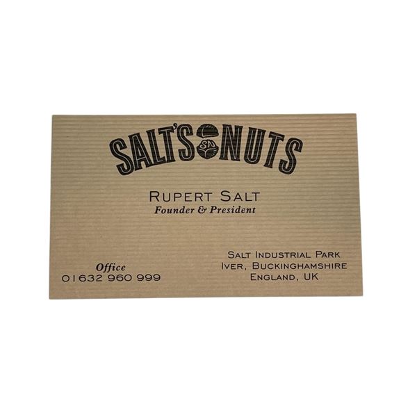 Charlie and the Chocolate Factory (2005) - Salt's Nuts Business Card