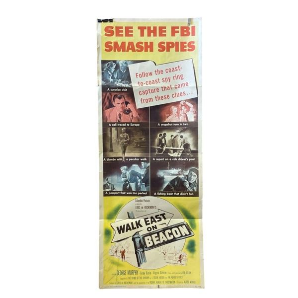 Walk East on Beacon! (1952) - Insert Poster (14" x 36")