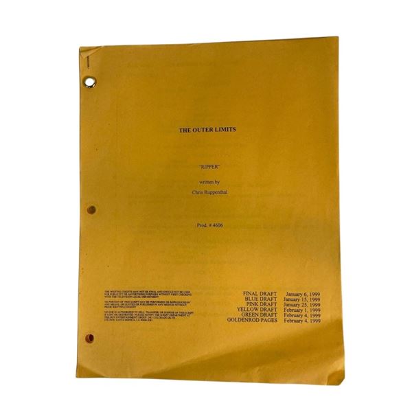 The Outer Limits (1995-2002) - "Ripper" Annotated Script