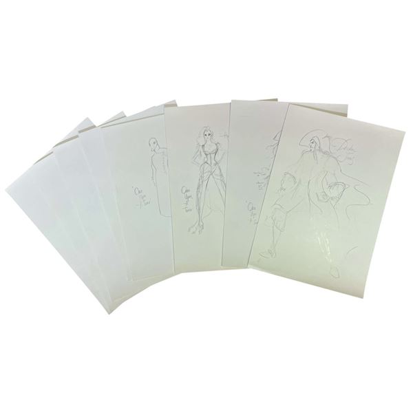 Once Upon a Time (2011-2018) - Set of 8 Costume Designs. Lot #2 (Production used copies)